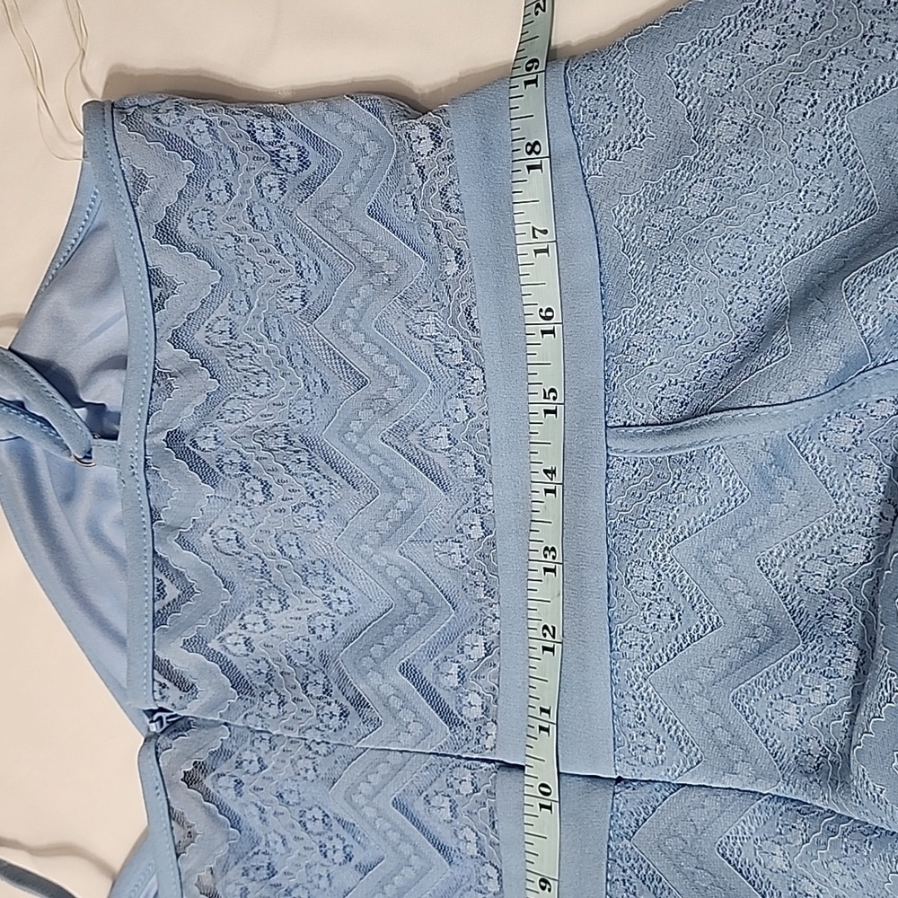 Fashion to figure Lace Fit and flare dress Blue Plus Size 1X NWT - Picture 11 of 16